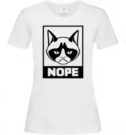 Женская футболка NOPE Белый фото