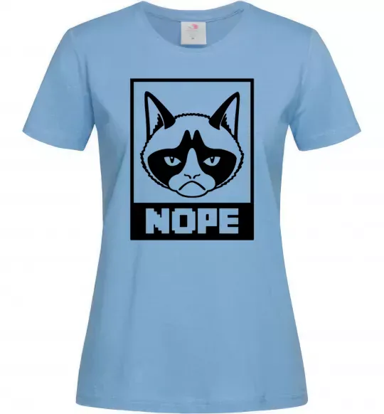 Женская футболка NOPE Голубой фото