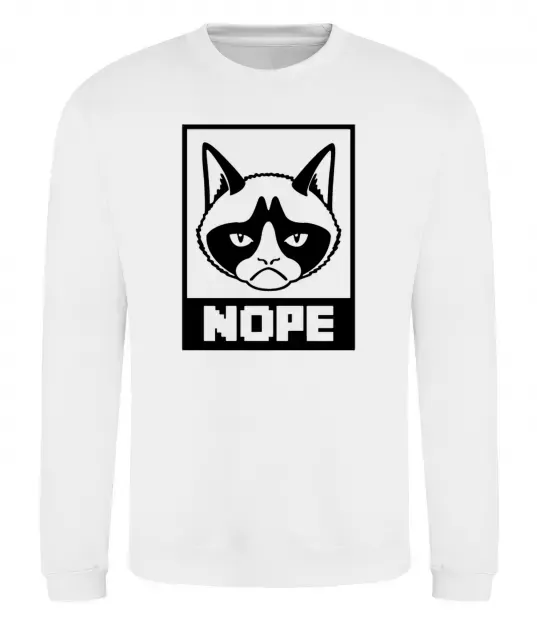 Світшот NOPE Білий фото