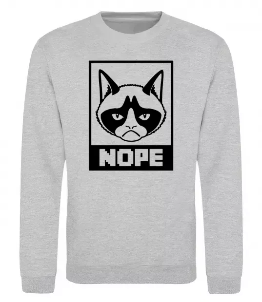Світшот NOPE Сірий меланж фото