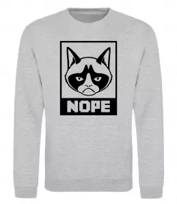 Свитшот NOPE Серый меланж фото