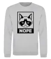 Світшот NOPE Сірий меланж фото