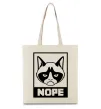 Эко-сумка NOPE Бежевый фото