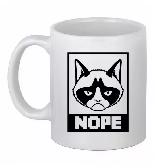 Чашка керамічна NOPE Білий фото