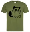 Чоловіча футболка Grupy cat boy Оливковий Чоловіча футболка Grupy cat boy Оливковий фото