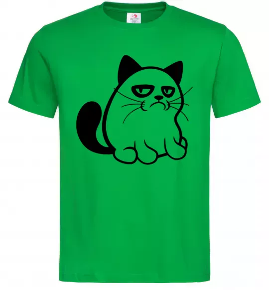 Чоловіча футболка Grupy cat boy Зелений фото