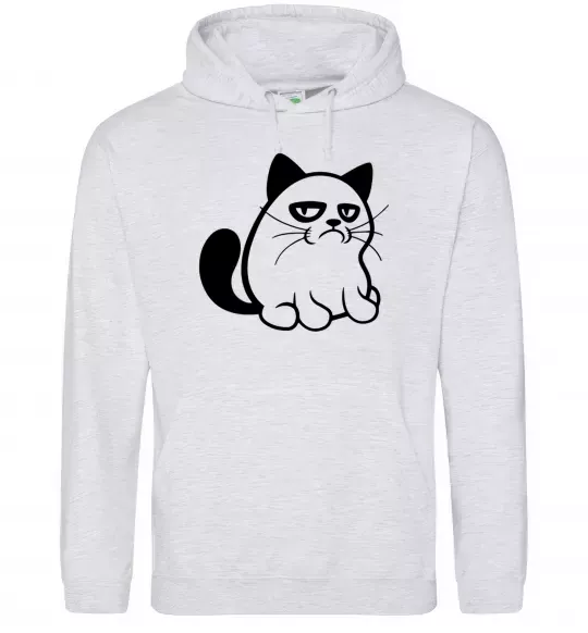 Чоловіча толстовка (худі) Grupy cat boy Сірий меланж фото