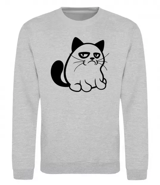 Свитшот Grupy cat boy Серый меланж фото