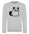 Свитшот Grupy cat boy Серый меланж фото