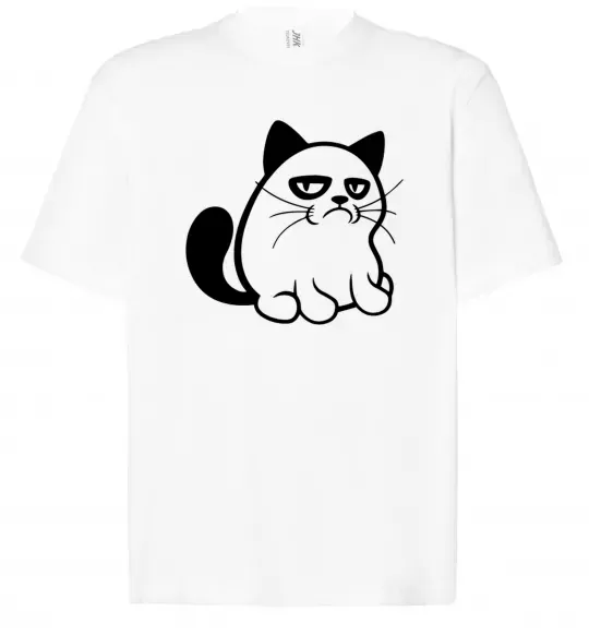 Футболка Оверсайз Grupy cat boy Білий фото