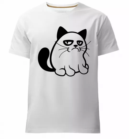 Чоловіча преміум футболка Grupy cat boy Білий фото
