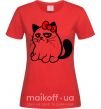 Жіноча футболка Grupy cat girl Червоний фото