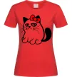Женская футболка Grupy cat girl Красный Женская футболка Grupy cat girl Красный фото