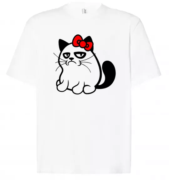 Футболка Оверсайз Grupy cat girl Белый фото