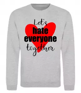 Свитшот Love old style Серый меланж фото