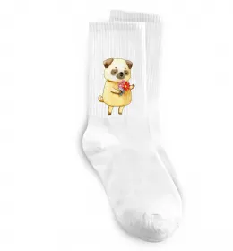 Носки Love pug boy Белый фото