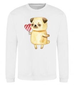 Світшот Love pug girl Світшот Love pug girl