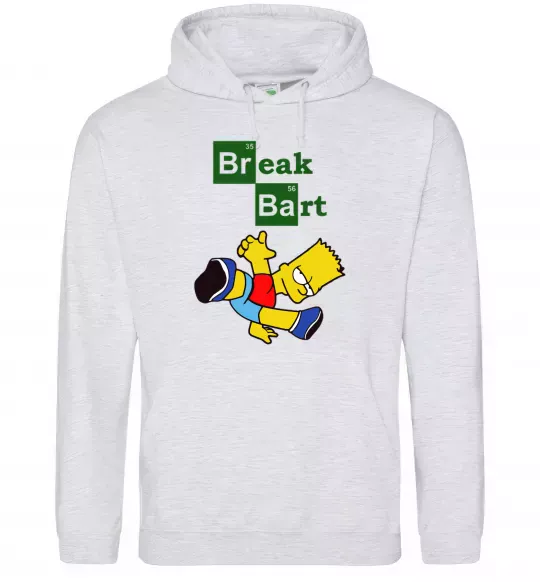 Чоловіча толстовка (худі) Breack Bart Сірий меланж фото
