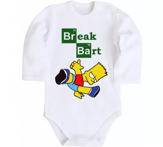 Детский боди Breack Bart Белый фото