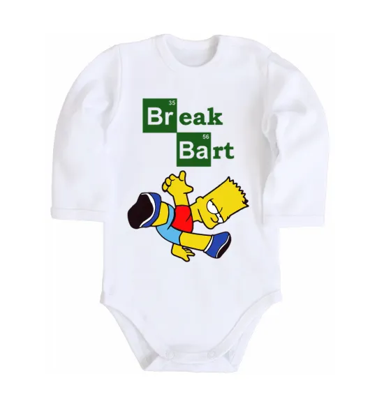 Детский боди Breack Bart Белый фото