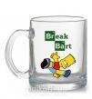 Чашка скляна Breack Bart Прозорий фото