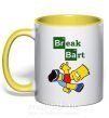 Чашка з кольоровою ручкою Breack Bart Сонячно жовтий фото