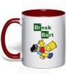 Чашка с цветной ручкой Breack Bart Красный фото