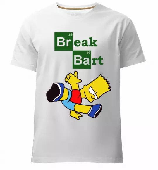 Мужская премиум футболка Breack Bart Белый фото