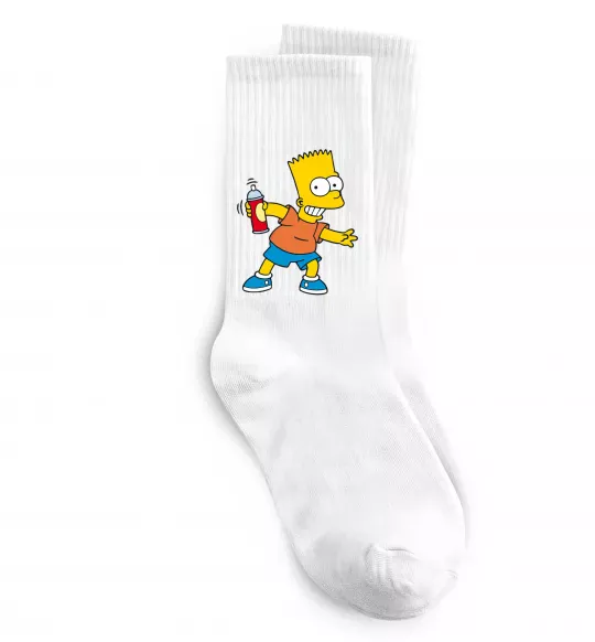 Носки Барт з фарбою Белый фото