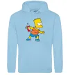 Чоловіча толстовка (худі) Барт з фарбою Блакитний фото