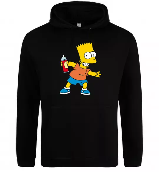 Жіноча толстовка (худі) Барт з фарбою Чорний фото