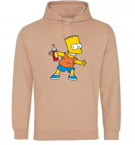 Жіноча толстовка (худі) Барт з фарбою Пісочний фото