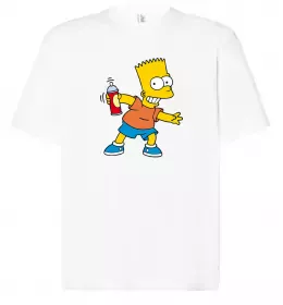 Футболка Оверсайз Гомер Сімпсон показує пальцем Белый фото Футболка Оверсайз Гомер Сімпсон показує пальцем Белый фото