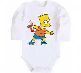Детский боди Гомер Сімпсон показує пальцем Белый фото Детский боди Гомер Сімпсон показує пальцем Белый фото