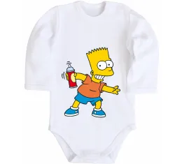 Дитячий бодік Supreme Bart Білий фото