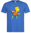 Мужская футболка Барт з фарбою Ярко-синий Мужская футболка Барт з фарбою Ярко-синий фото