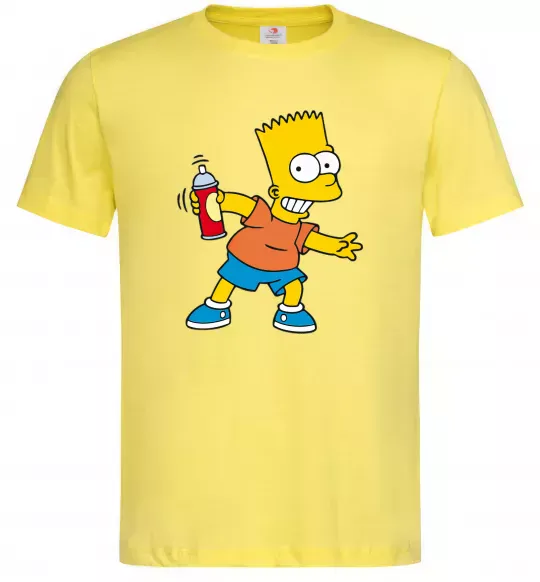 Мужская футболка Барт з фарбою Лимонный фото