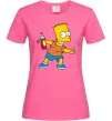 Женская футболка Барт з фарбою Ярко-розовый фото