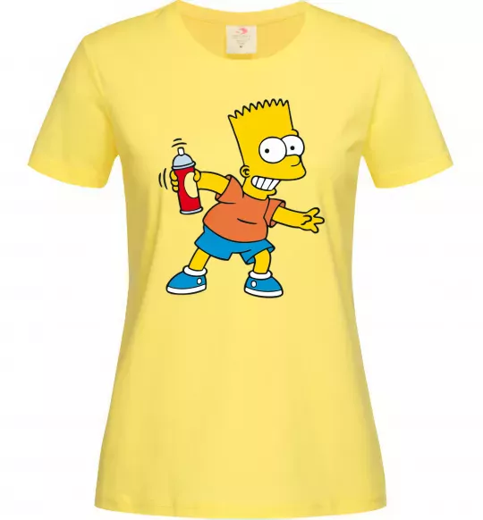 Женская футболка Барт з фарбою Лимонный фото