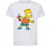 Детская футболка Барт с баллончиком Белый фото