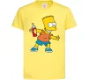 Детская футболка Барт з фарбою Лимонный фото