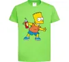 Детская футболка Барт з фарбою Лаймовый фото
