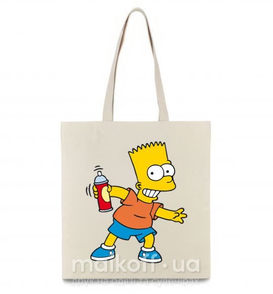 Еко-сумка Барт с баллончиком Бежевий фото