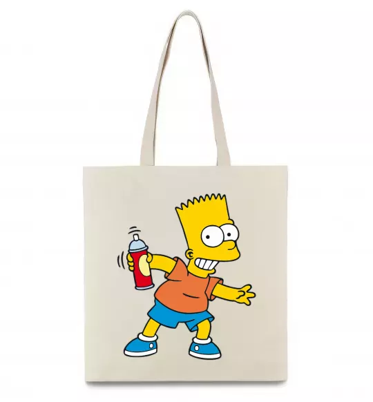 Эко-сумка Барт з фарбою Бежевый фото