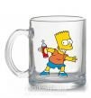 Чашка стеклянная Барт с баллончиком Прозрачный фото