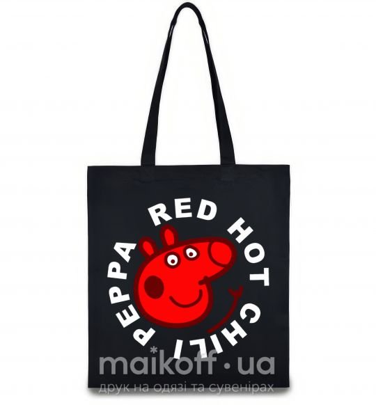 Еко-сумка Red hot chili peppa Чорний фото