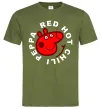 Мужская футболка Red hot chili peppa Оливковый фото