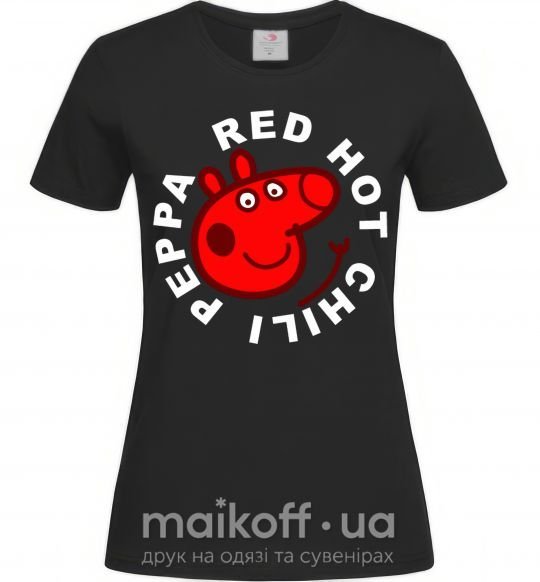 Жіноча футболка Red hot chili peppa Чорний фото