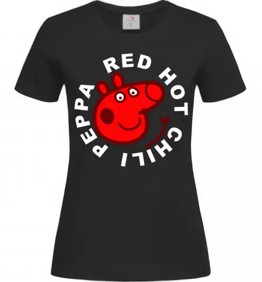 Женская футболка Red hot chili peppa Черный фото