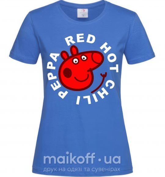 Женская футболка Red hot chili peppa Ярко-синий фото